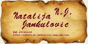 Natalija Jankulović vizit kartica
